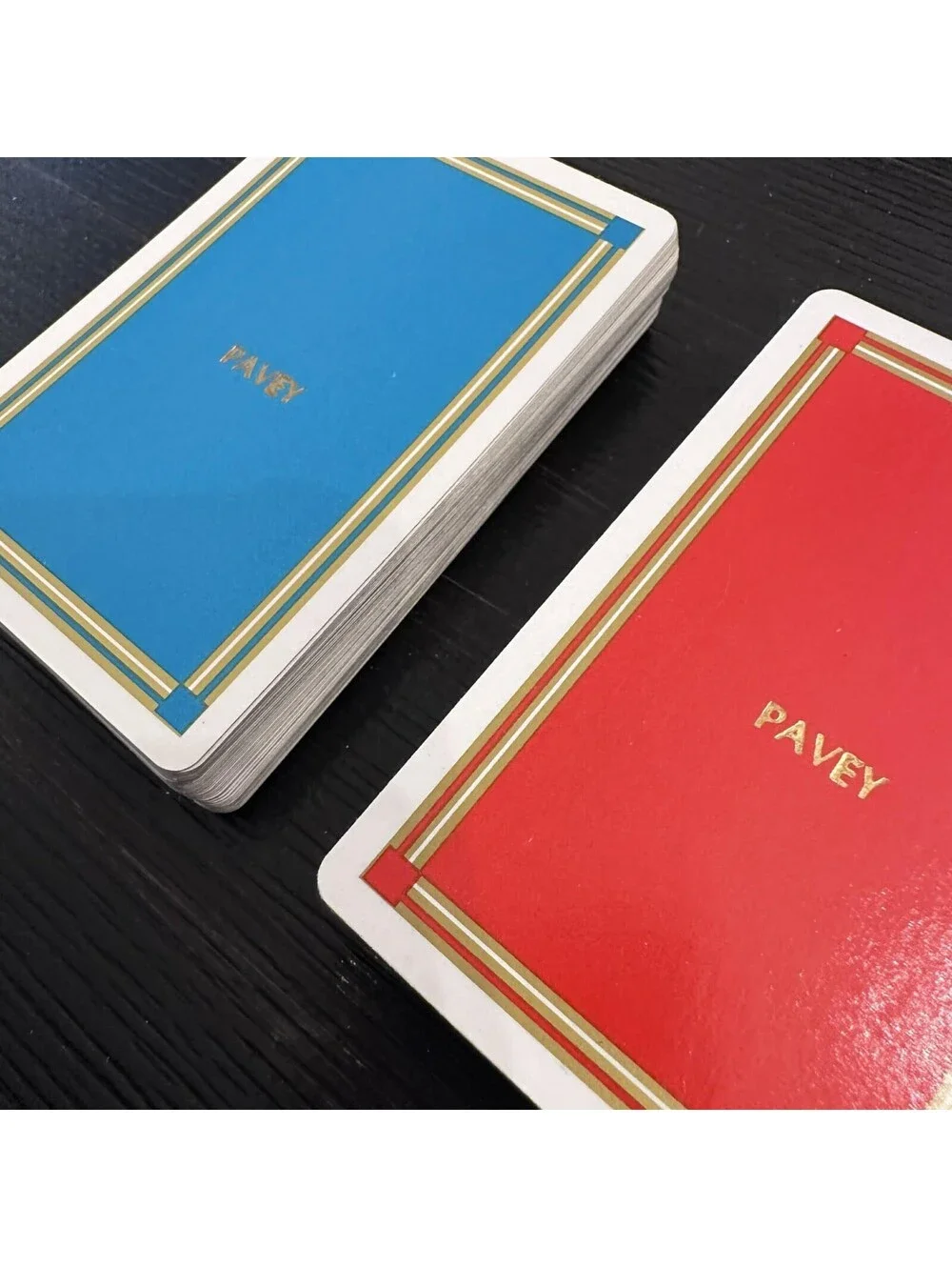 Vintage Pavey Playing Cards 2 Deck Set Complete With Jokers Embossed Advertising